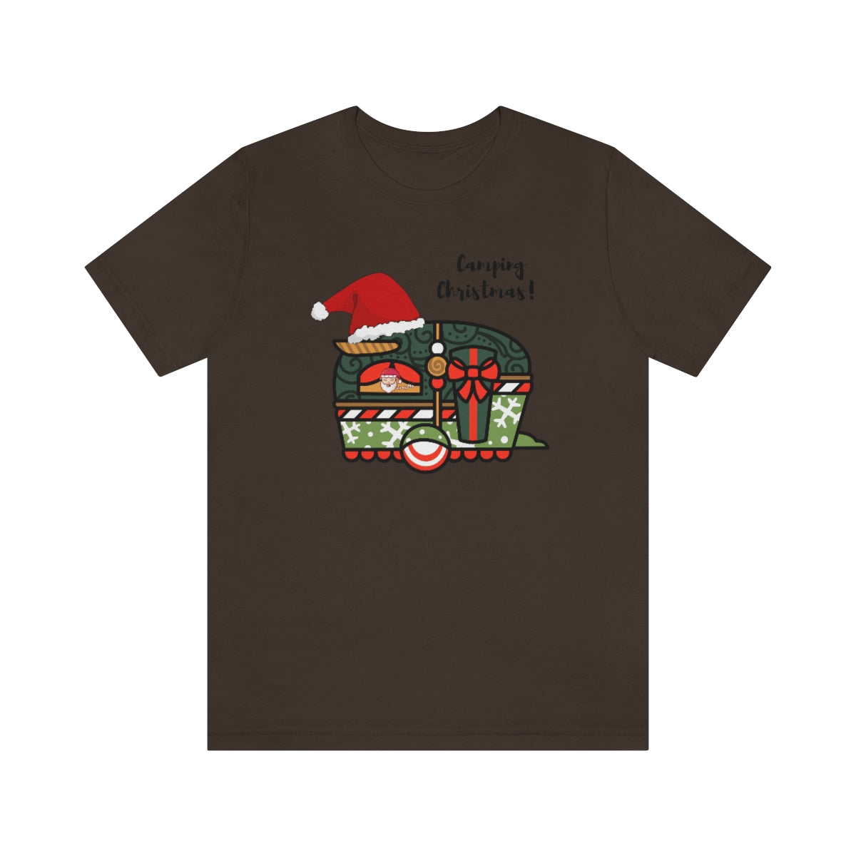 Camping Christmas Unisex Jersey Short Sleeve Tee