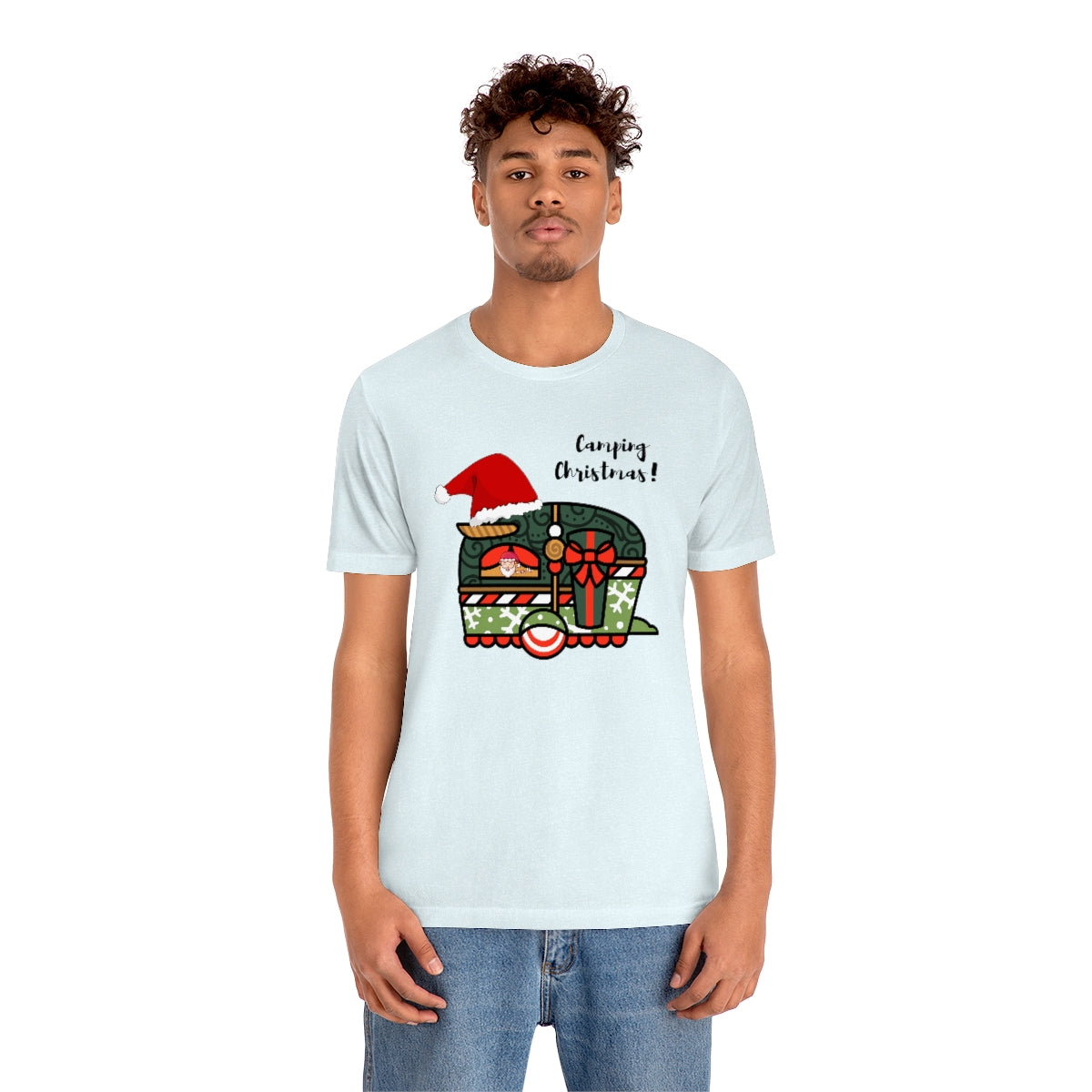 Camping Christmas Unisex Jersey Short Sleeve Tee