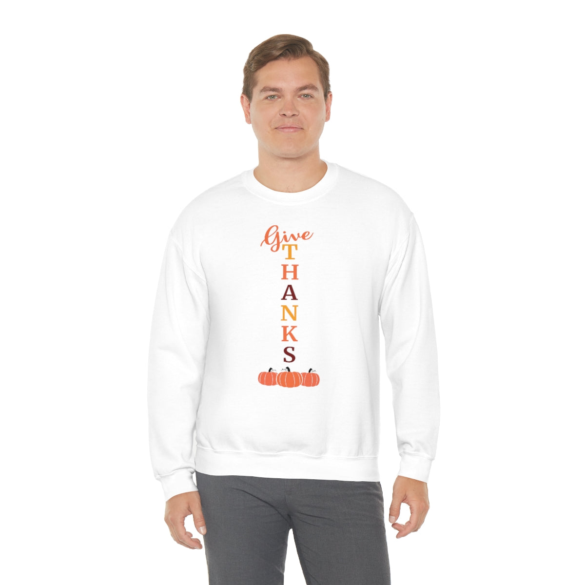 Give Thanks Unisex Heavy Blend™ Crewneck Sweatshirt