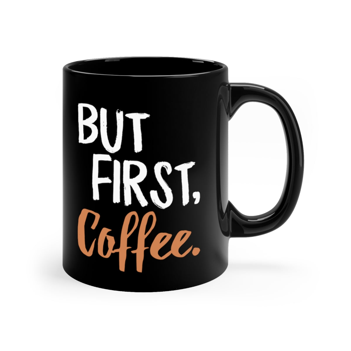 But First Coffee 11oz Black Mug