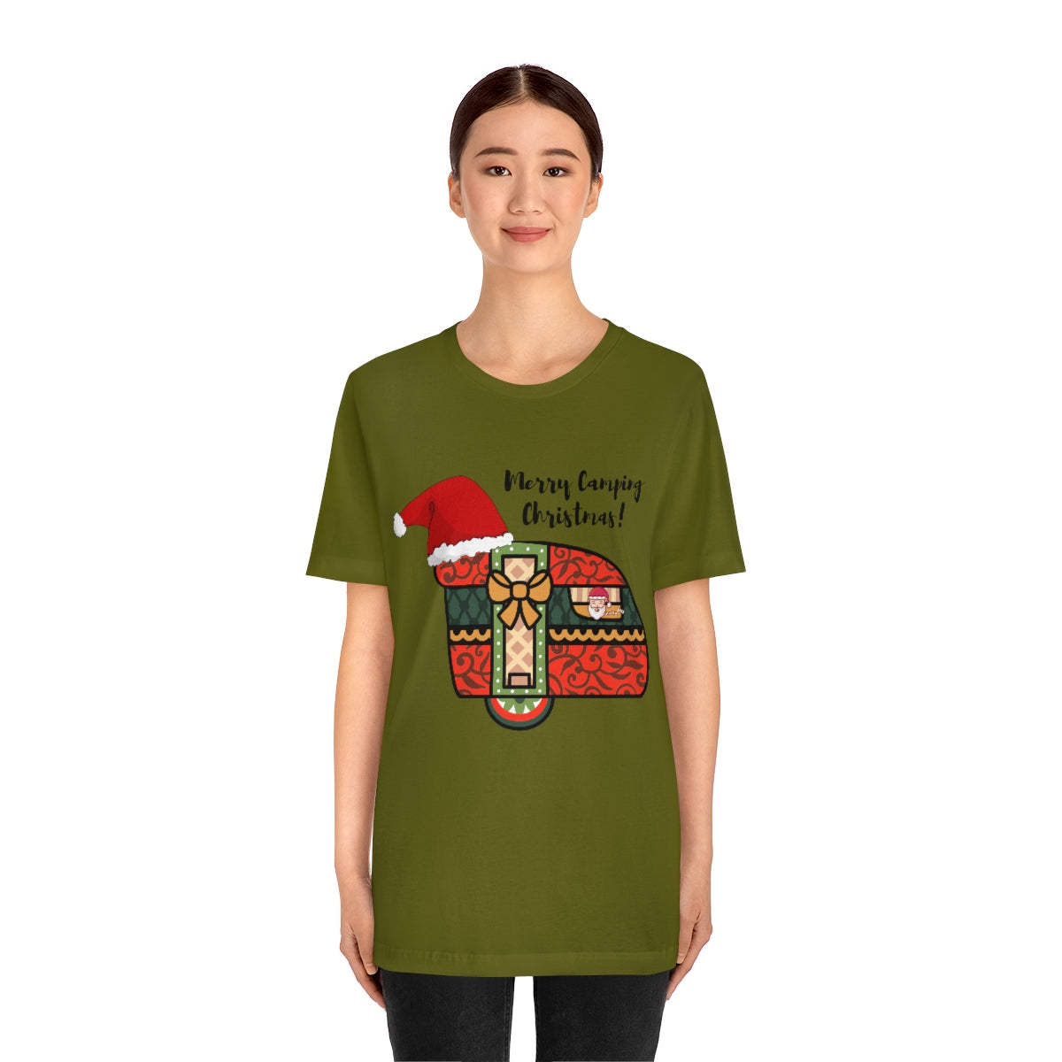 Merry Camping Christmas Unisex Jersey Short Sleeve Tee