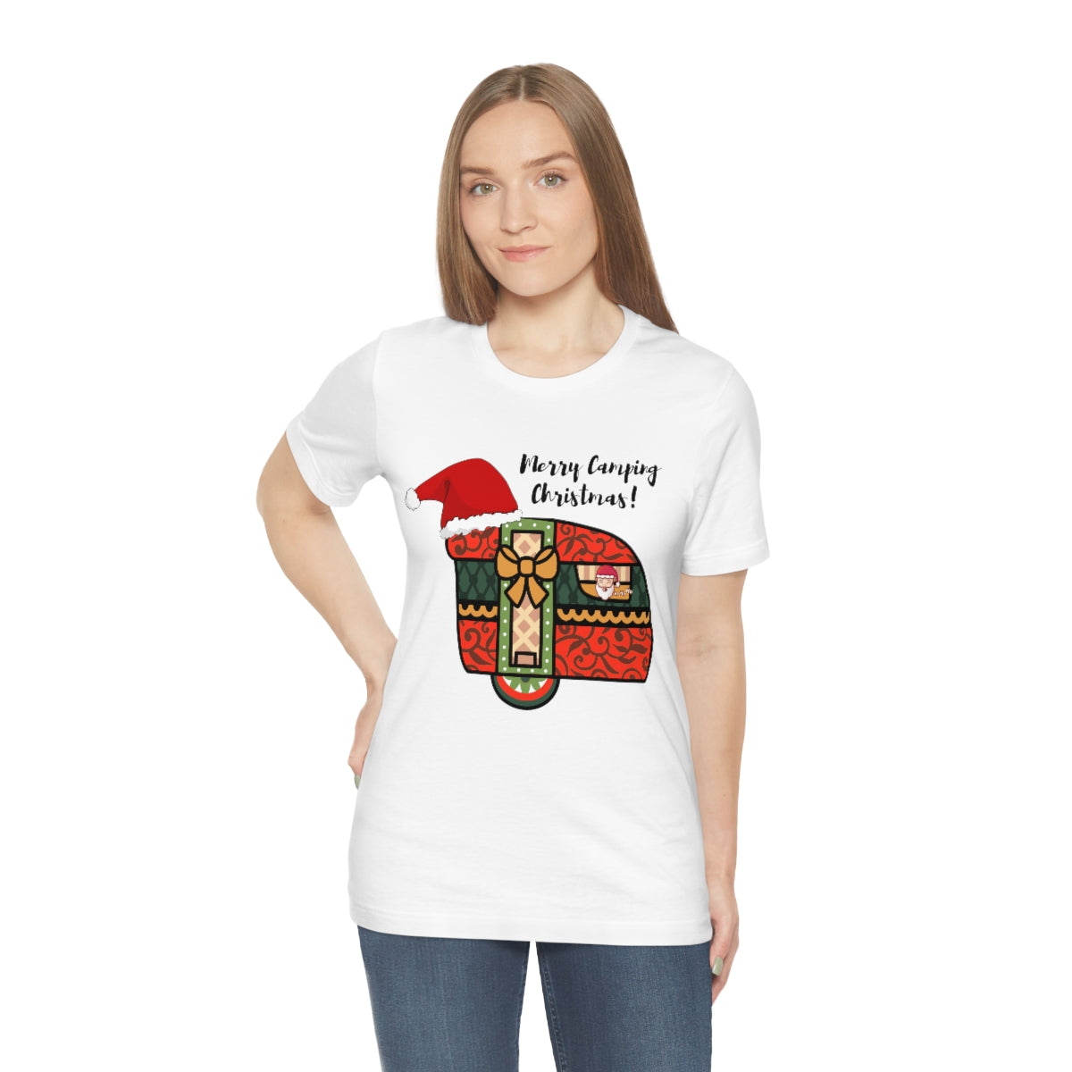 Merry Camping Christmas Unisex Jersey Short Sleeve Tee