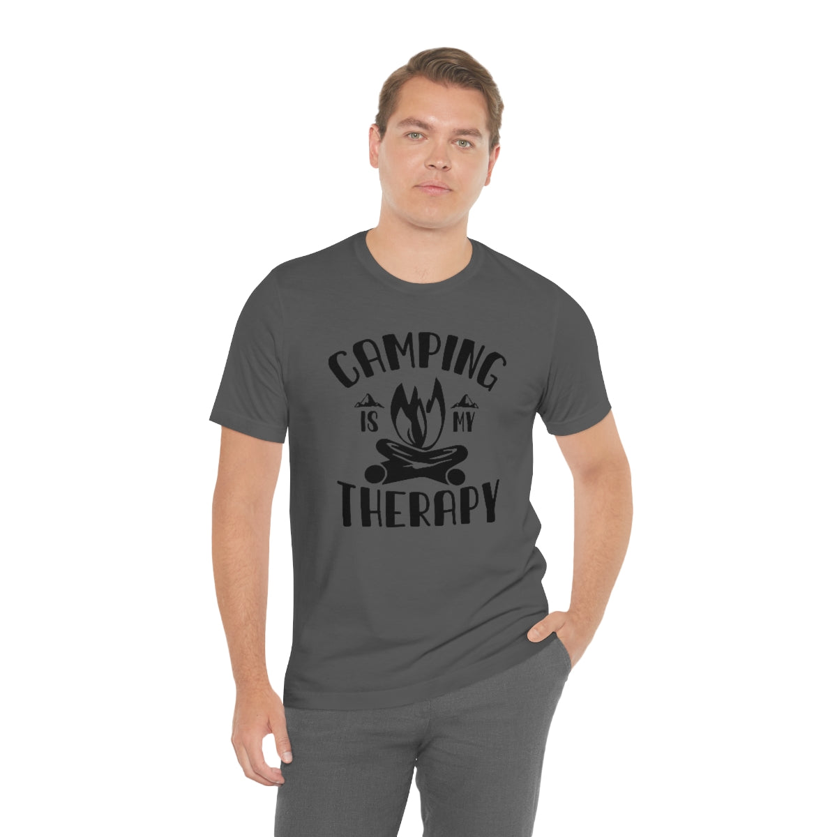 Camping is My Therapy Unisex Jersey Short Sleeve Tee