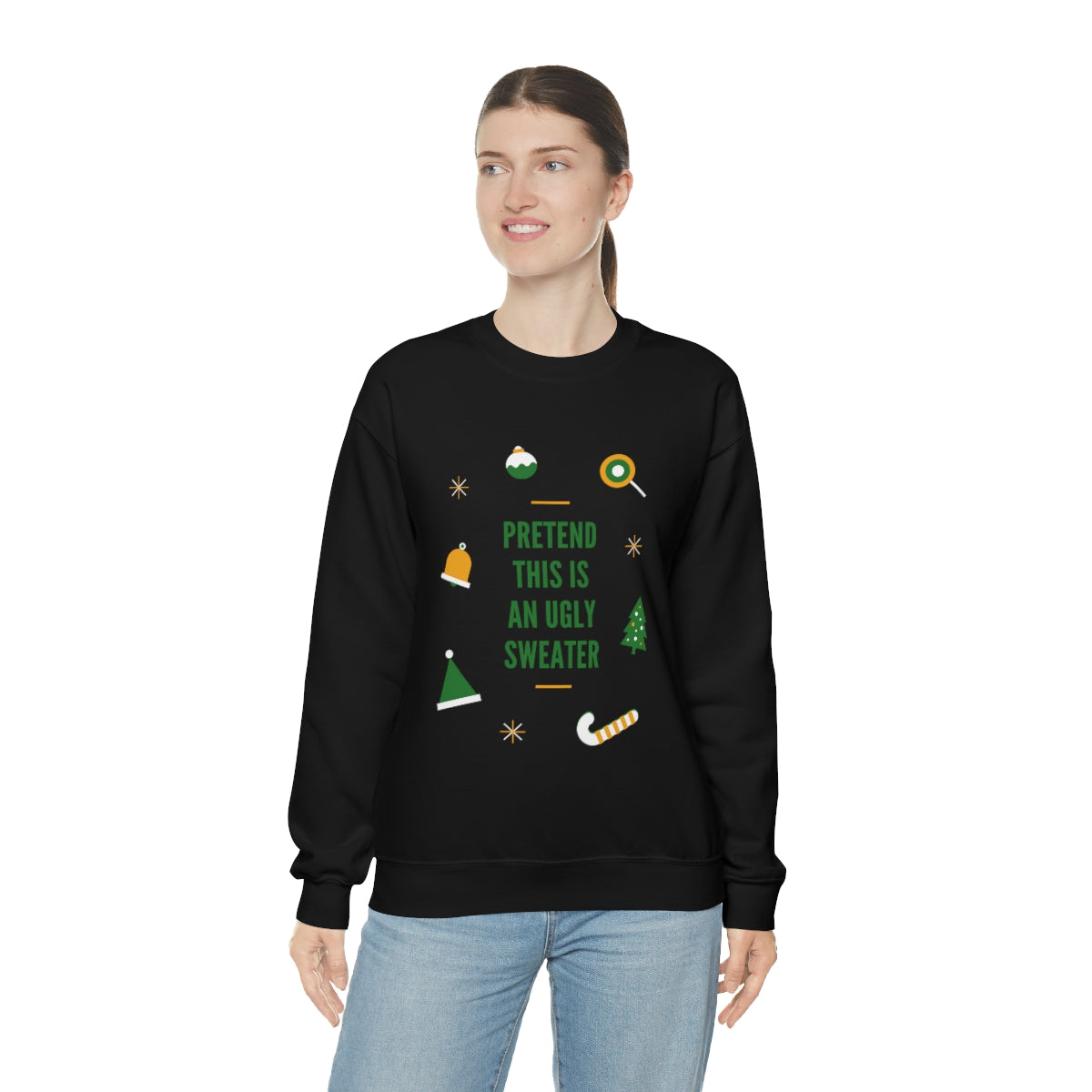 Pretend This is An Ugly Sweater Unisex Heavy Blend™ Crewneck Sweatshirt