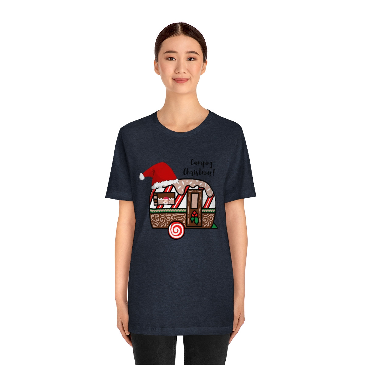 Camping Christmas Unisex Jersey Short Sleeve Tee