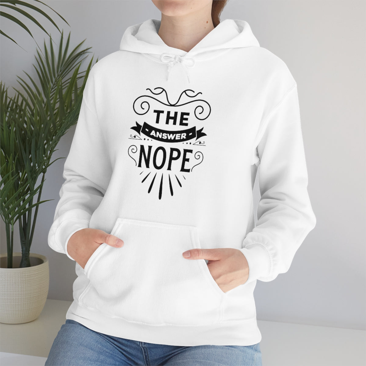 The Answer Nope Unisex Heavy Blend™ Hooded Sweatshirt