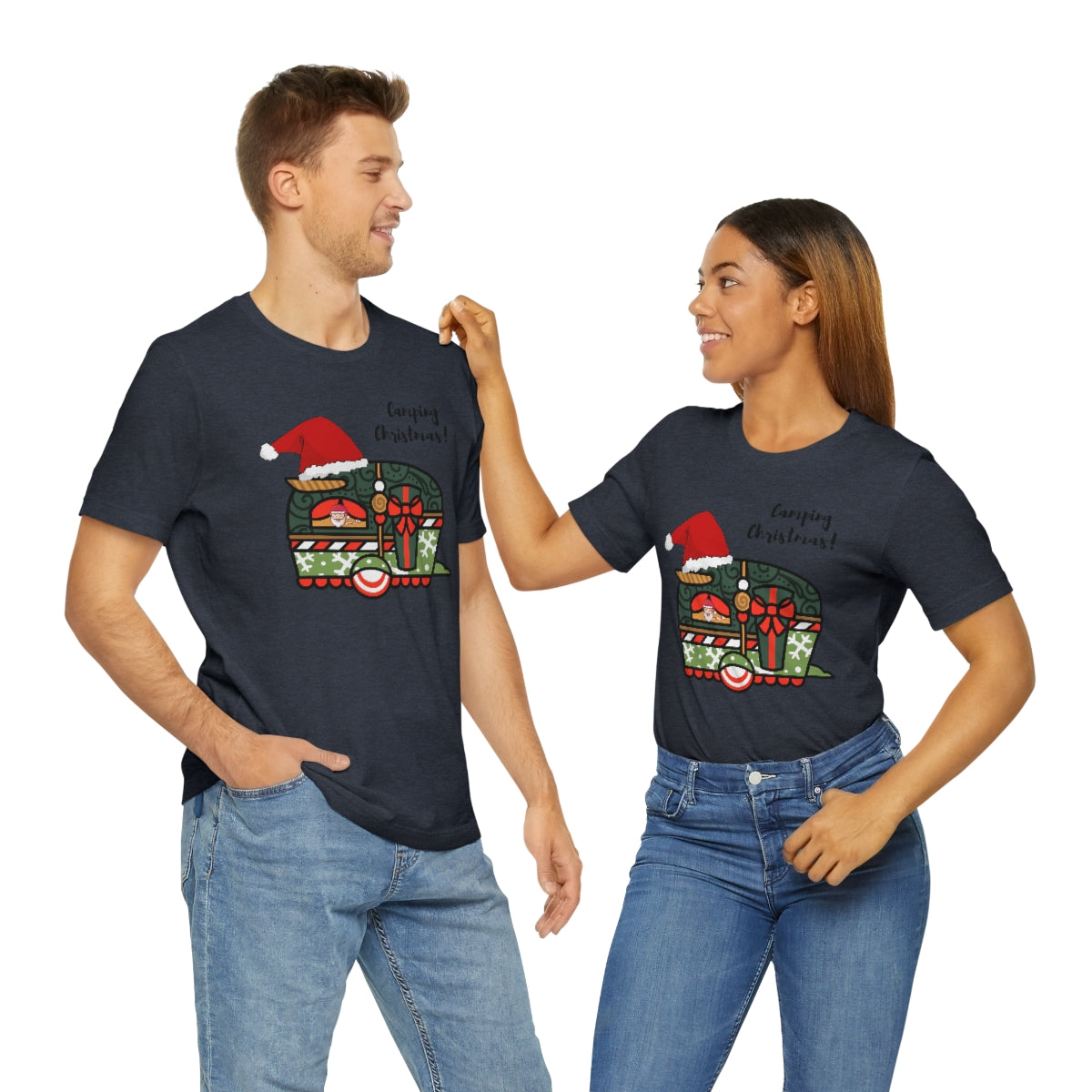 Camping Christmas Unisex Jersey Short Sleeve Tee