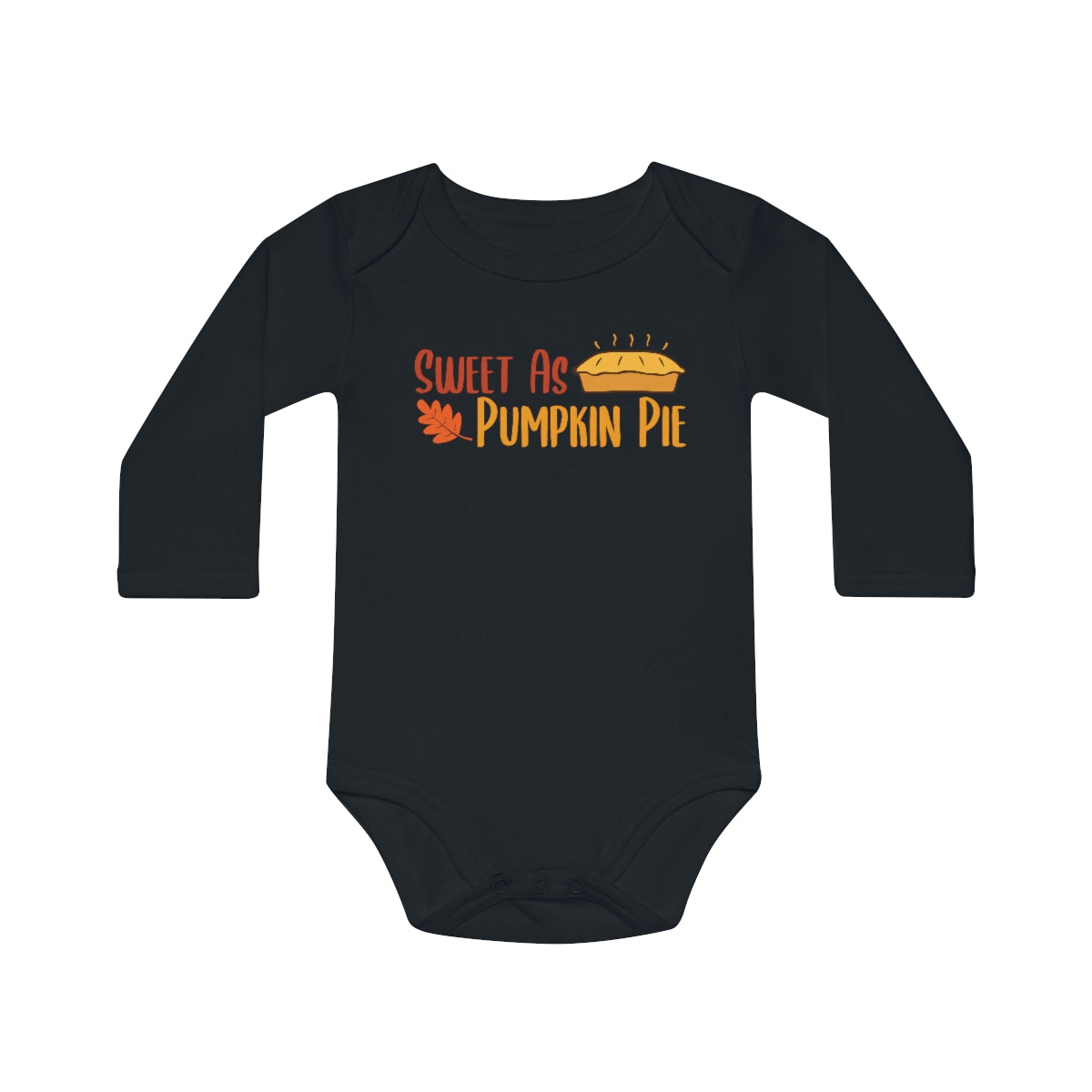 Sweet As Pumpkin Pie Baby Long-Sleeve Organic Bodysuit