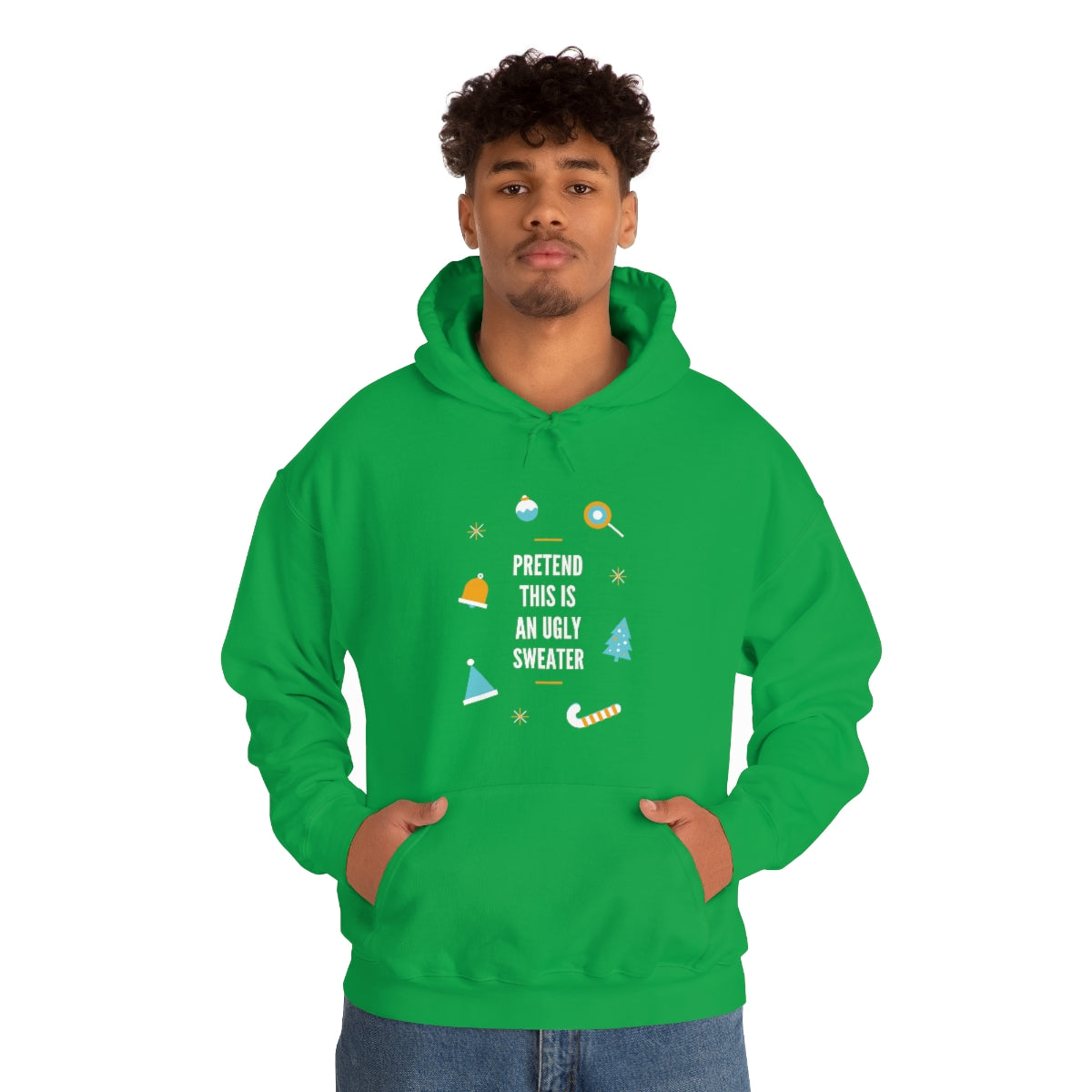 Pretend This is an Ugly Sweater Unisex Heavy Blend™ Hooded Sweatshirt