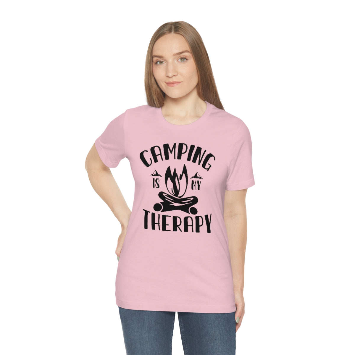 Camping is My Therapy Unisex Jersey Short Sleeve Tee