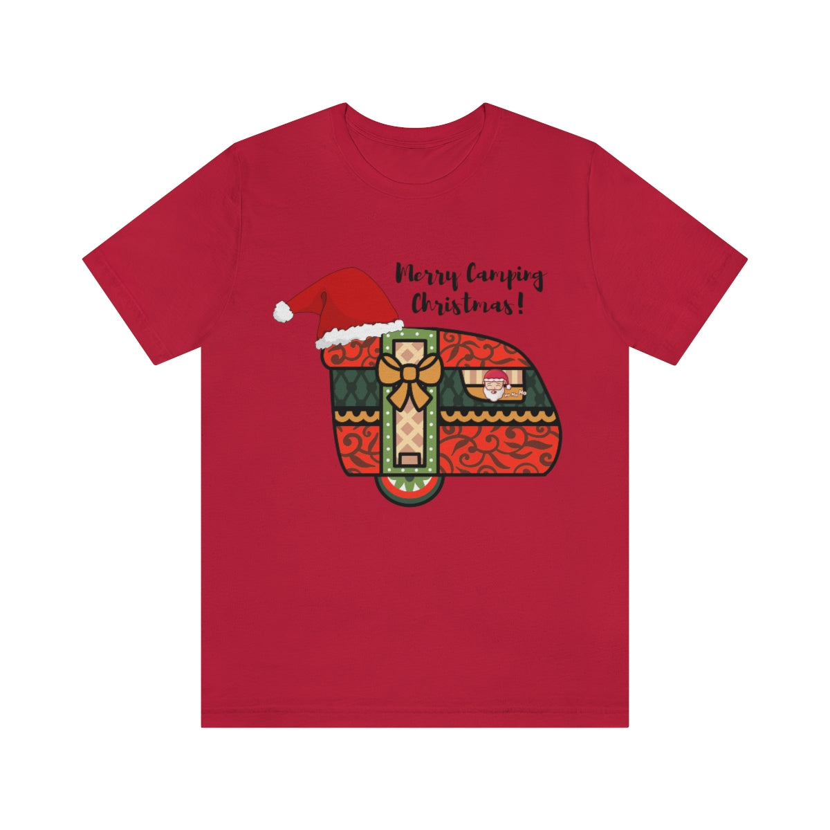 Merry Camping Christmas Unisex Jersey Short Sleeve Tee