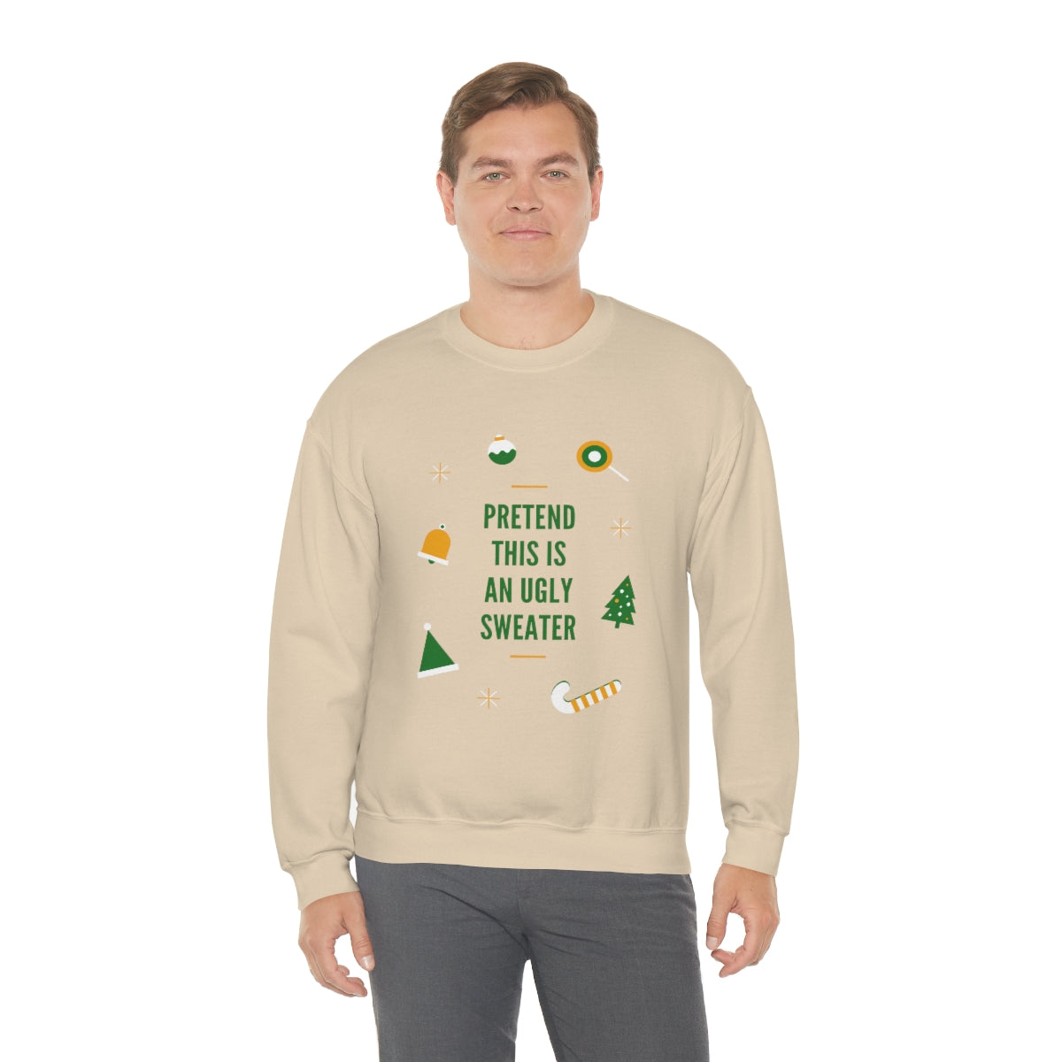 Pretend This is An Ugly Sweater Unisex Heavy Blend™ Crewneck Sweatshirt