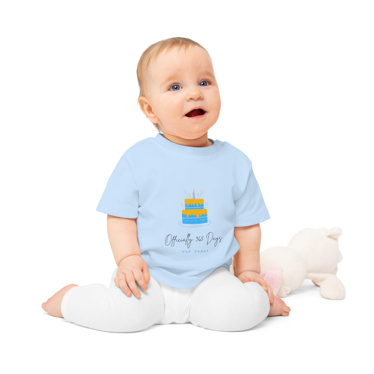 Officially 365 days old today (Blue) Happy Birthday Baby T-Shirt