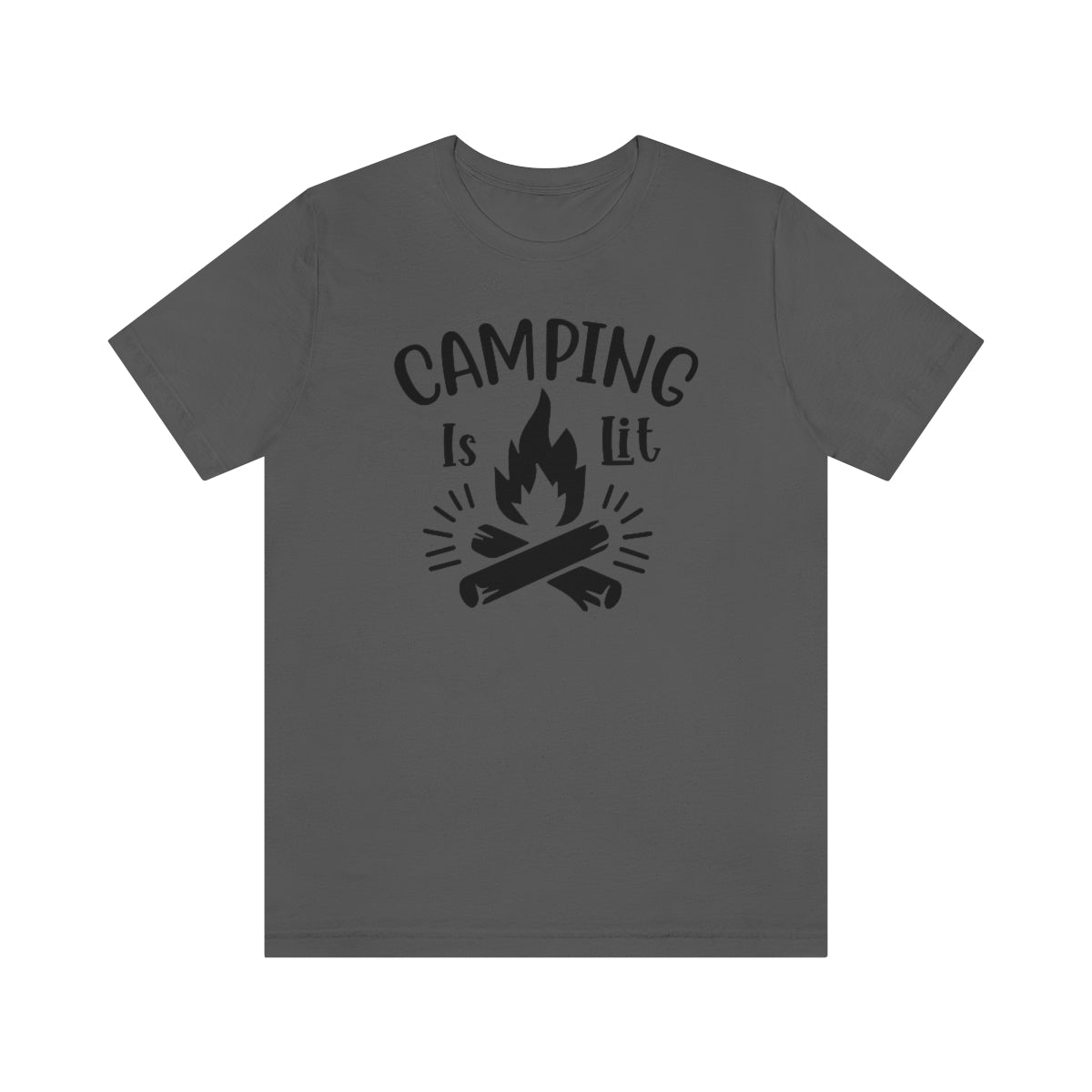 Camping is Lit Unisex Jersey Short Sleeve Tee