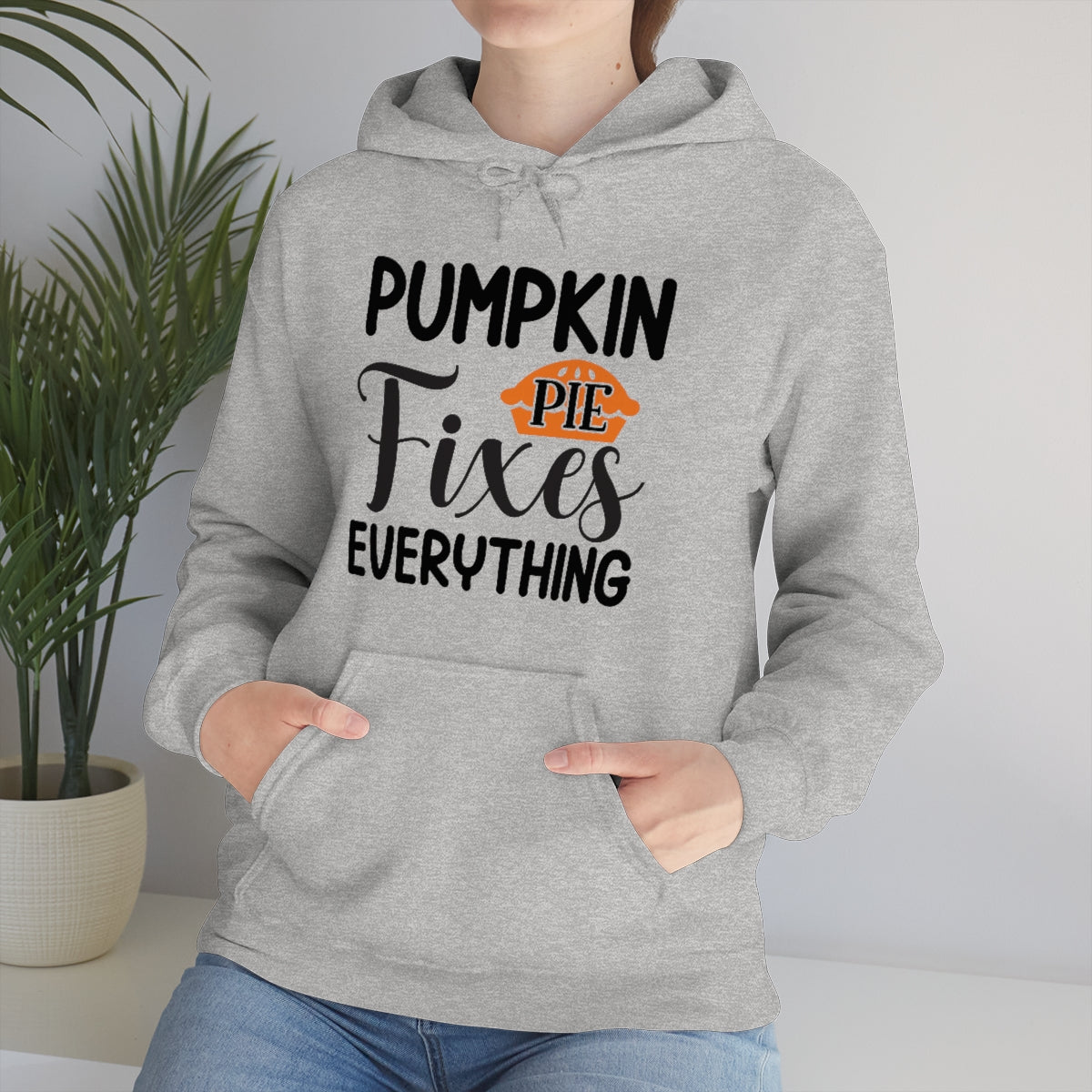 Pumpkin Pie Fixes Everything Unisex Heavy Blend™ Hooded Sweatshirt