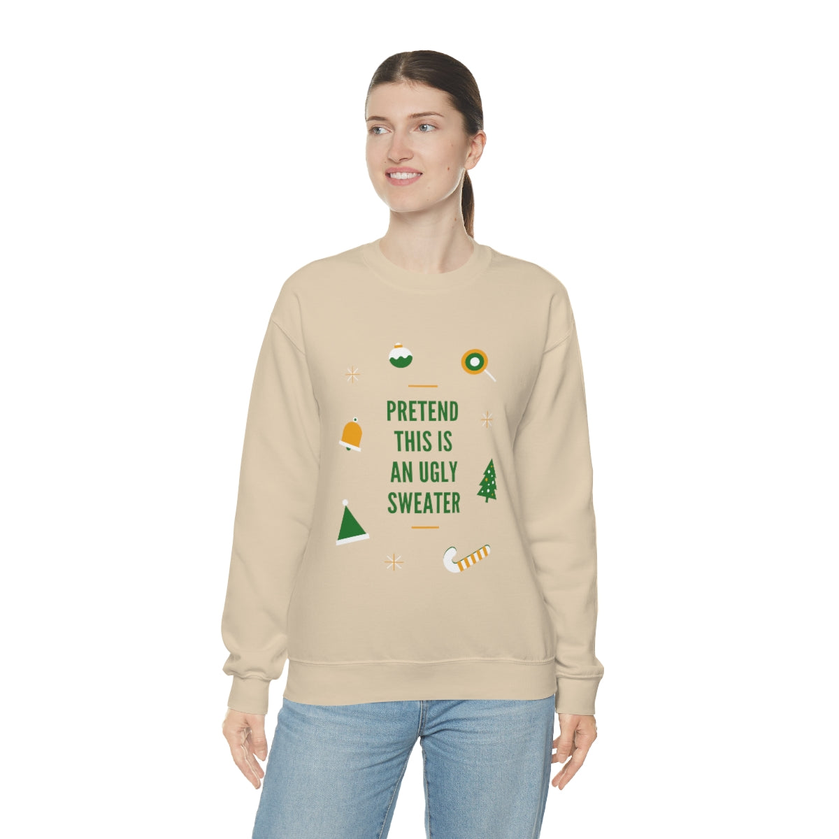 Pretend This is An Ugly Sweater Unisex Heavy Blend™ Crewneck Sweatshirt