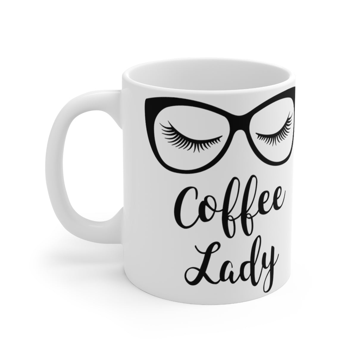 Coffee Lady Ceramic Coffee Cups, 11oz, 15oz