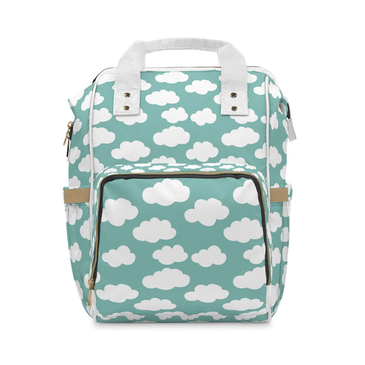 White Clouds Multifunctional Baby Diaper Backpack