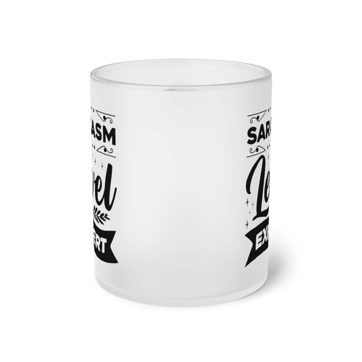 Sarcasm Level Expert Frosted Glass Mug