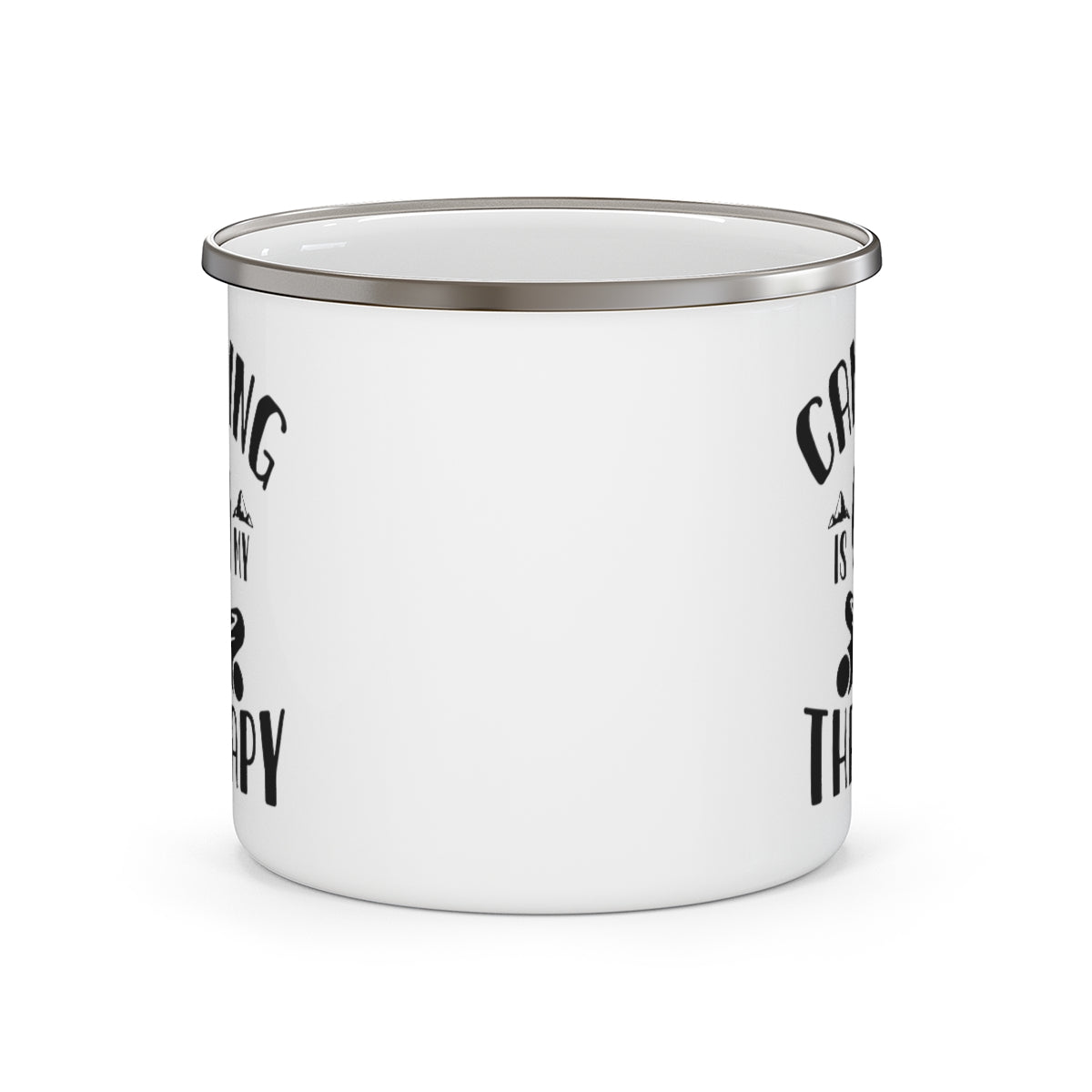 Camping is My Therapy Enamel Camping Mug