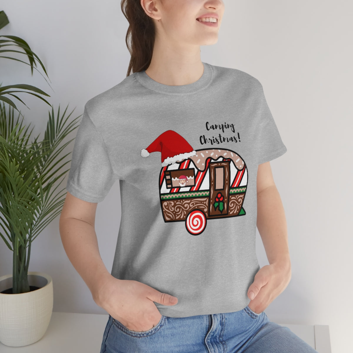 Camping Christmas Unisex Jersey Short Sleeve Tee