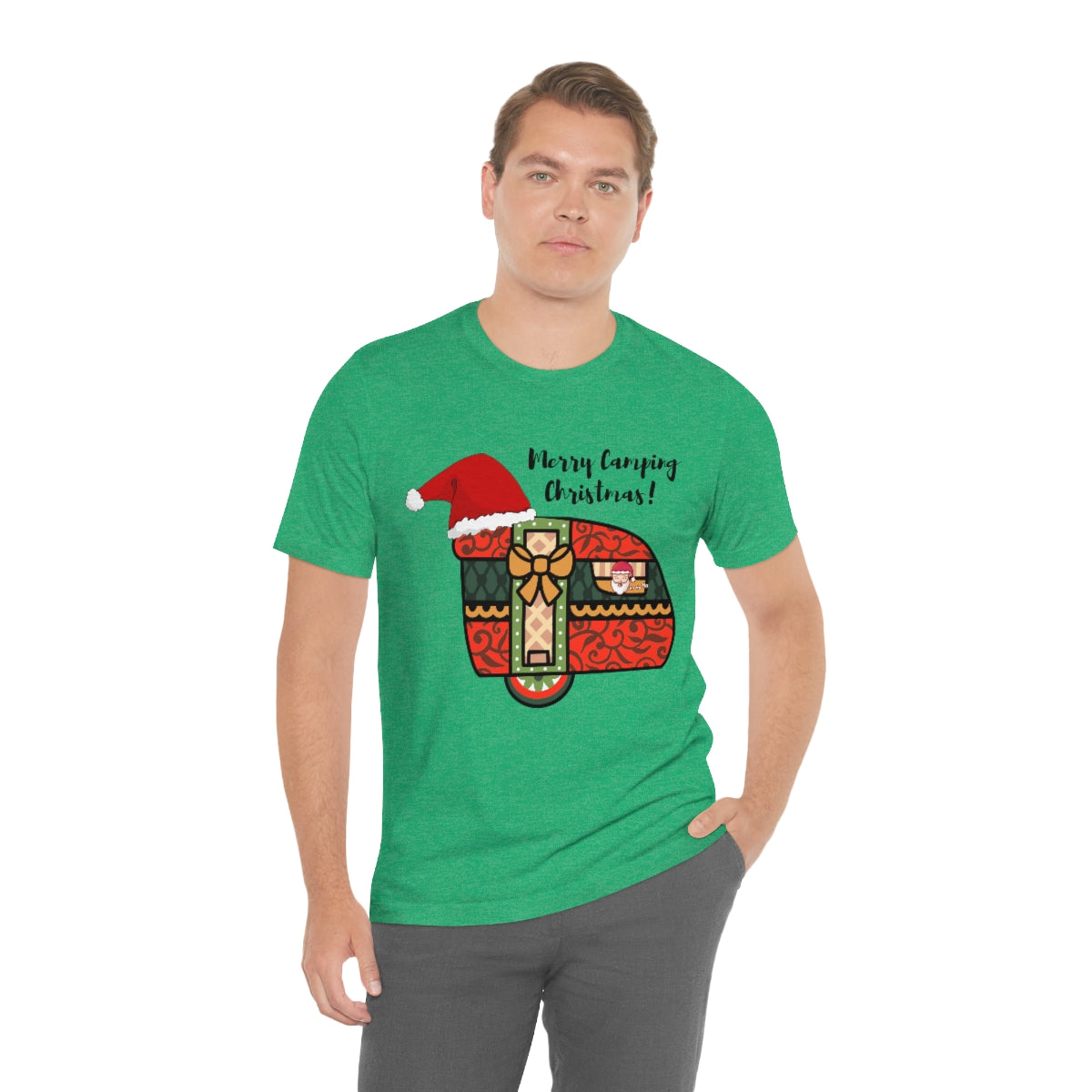 Merry Camping Christmas Unisex Jersey Short Sleeve Tee