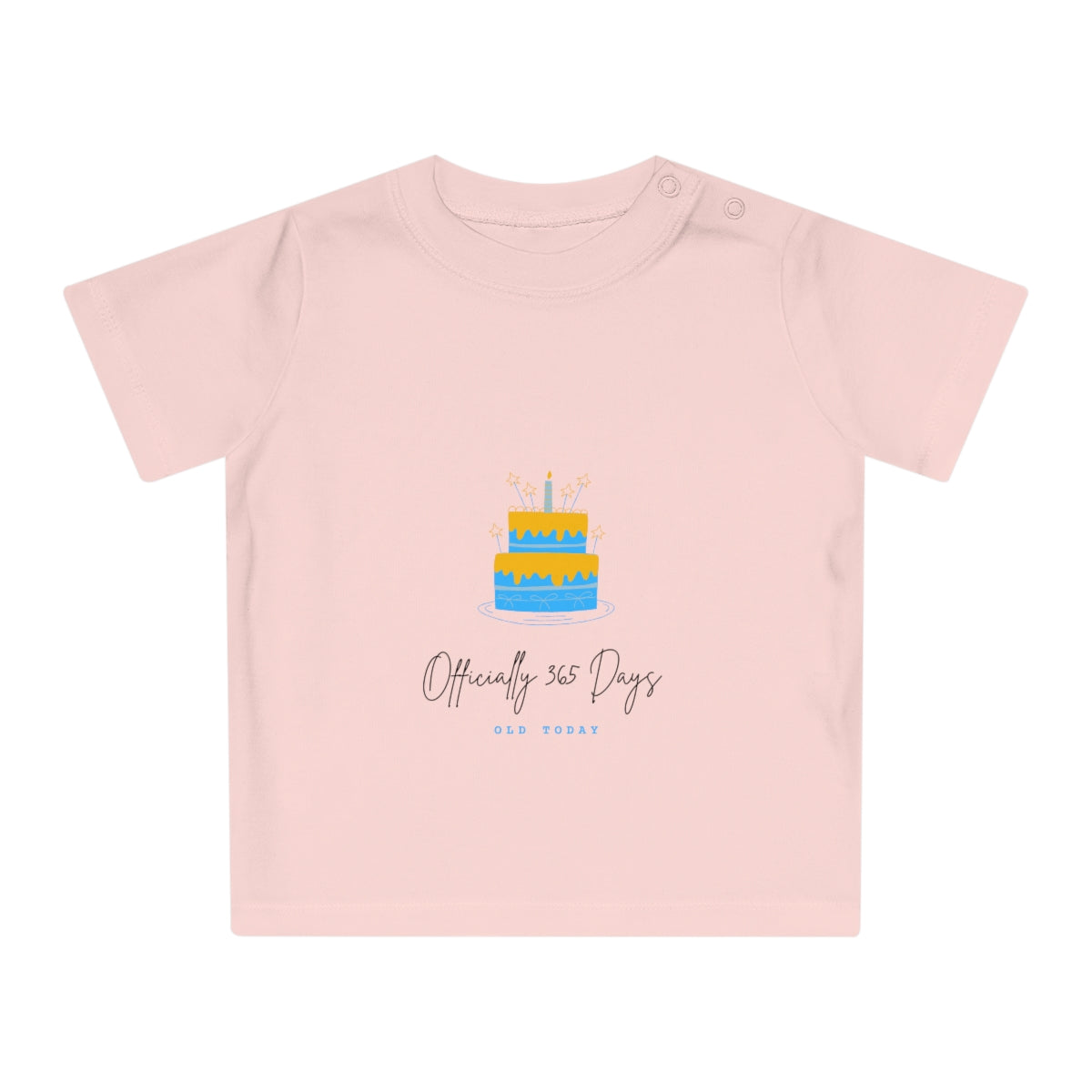 Officially 365 days old today (Blue) Happy Birthday Baby T-Shirt