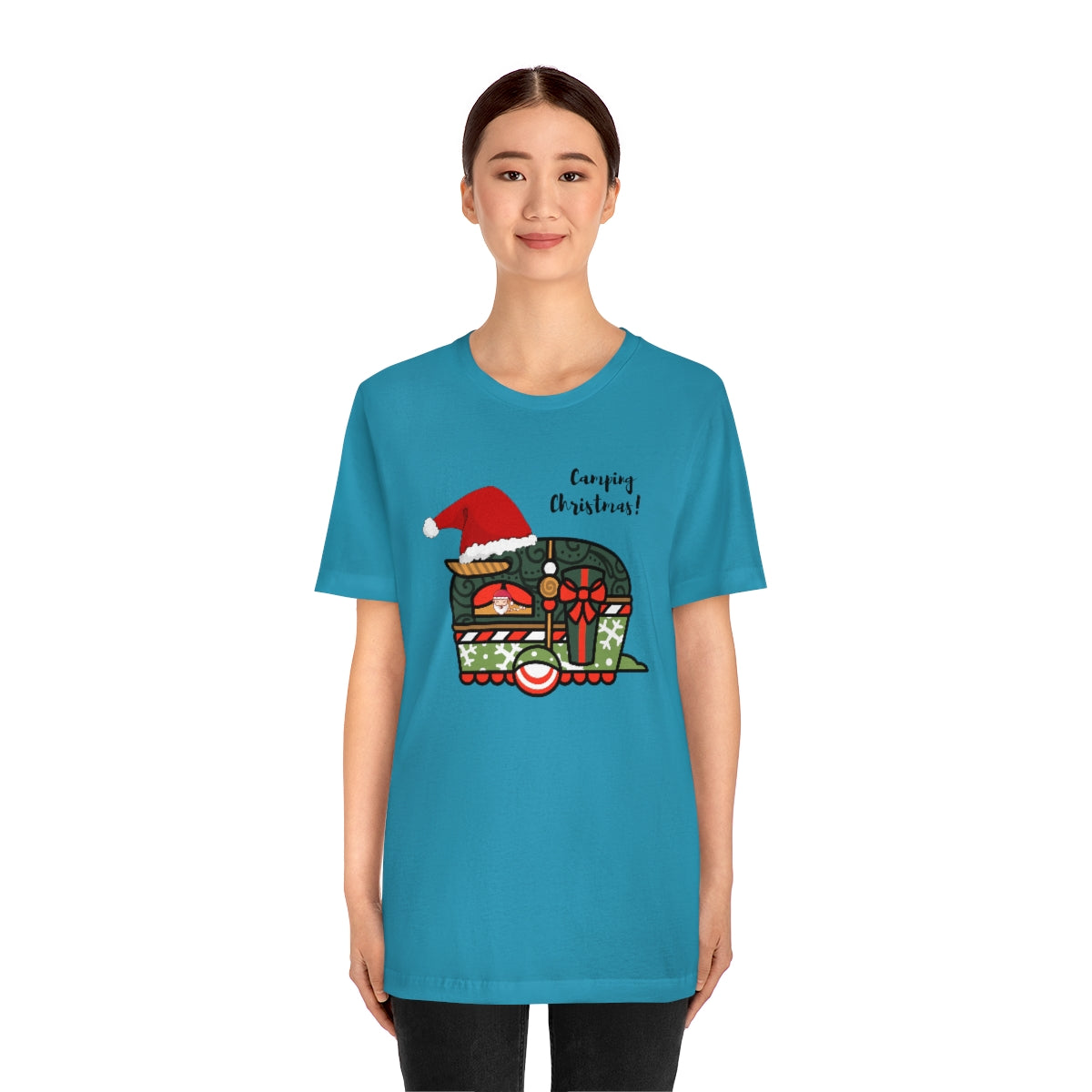 Camping Christmas Unisex Jersey Short Sleeve Tee