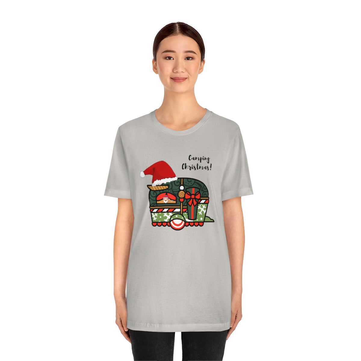 Camping Christmas Unisex Jersey Short Sleeve Tee