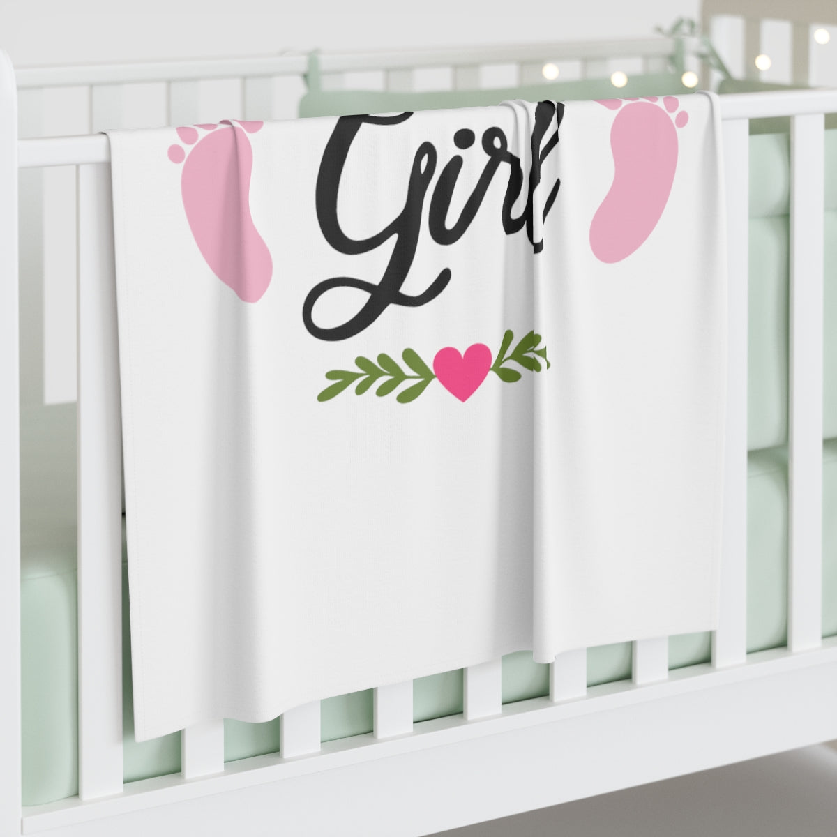 Welcome Baby Girls Baby Swaddle Blanket