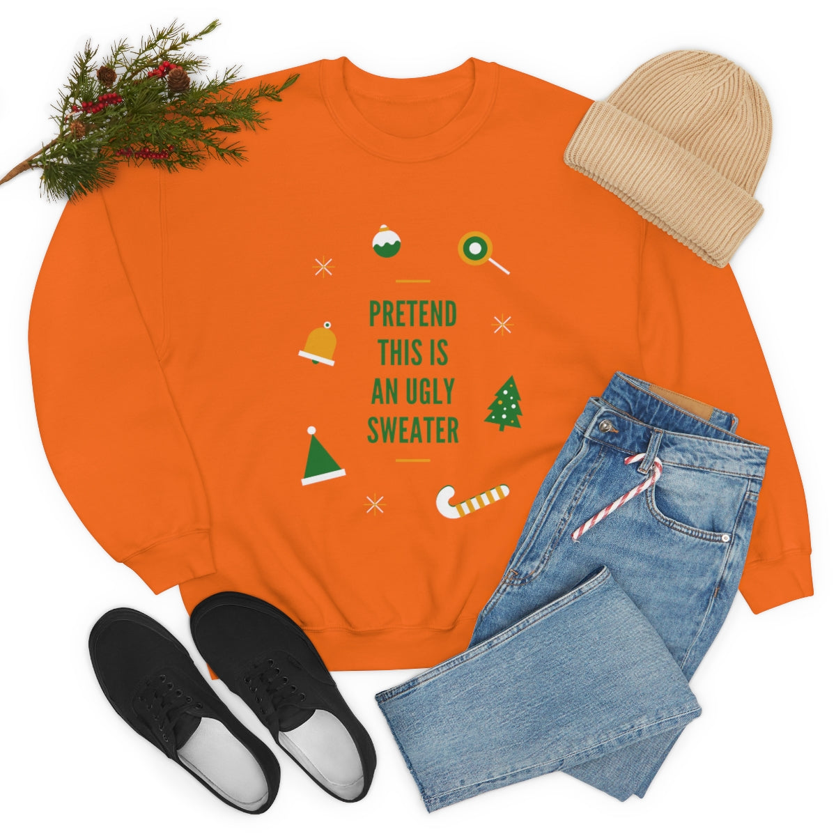 Pretend This is An Ugly Sweater Unisex Heavy Blend™ Crewneck Sweatshirt