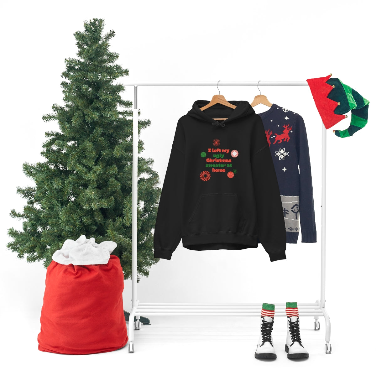 I Left My Ugly Christmas Sweater at Home Unisex Heavy Blend™ Hooded Sweatshirt