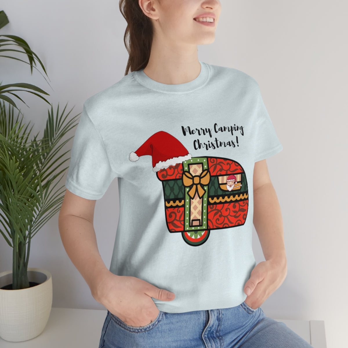 Merry Camping Christmas Unisex Jersey Short Sleeve Tee