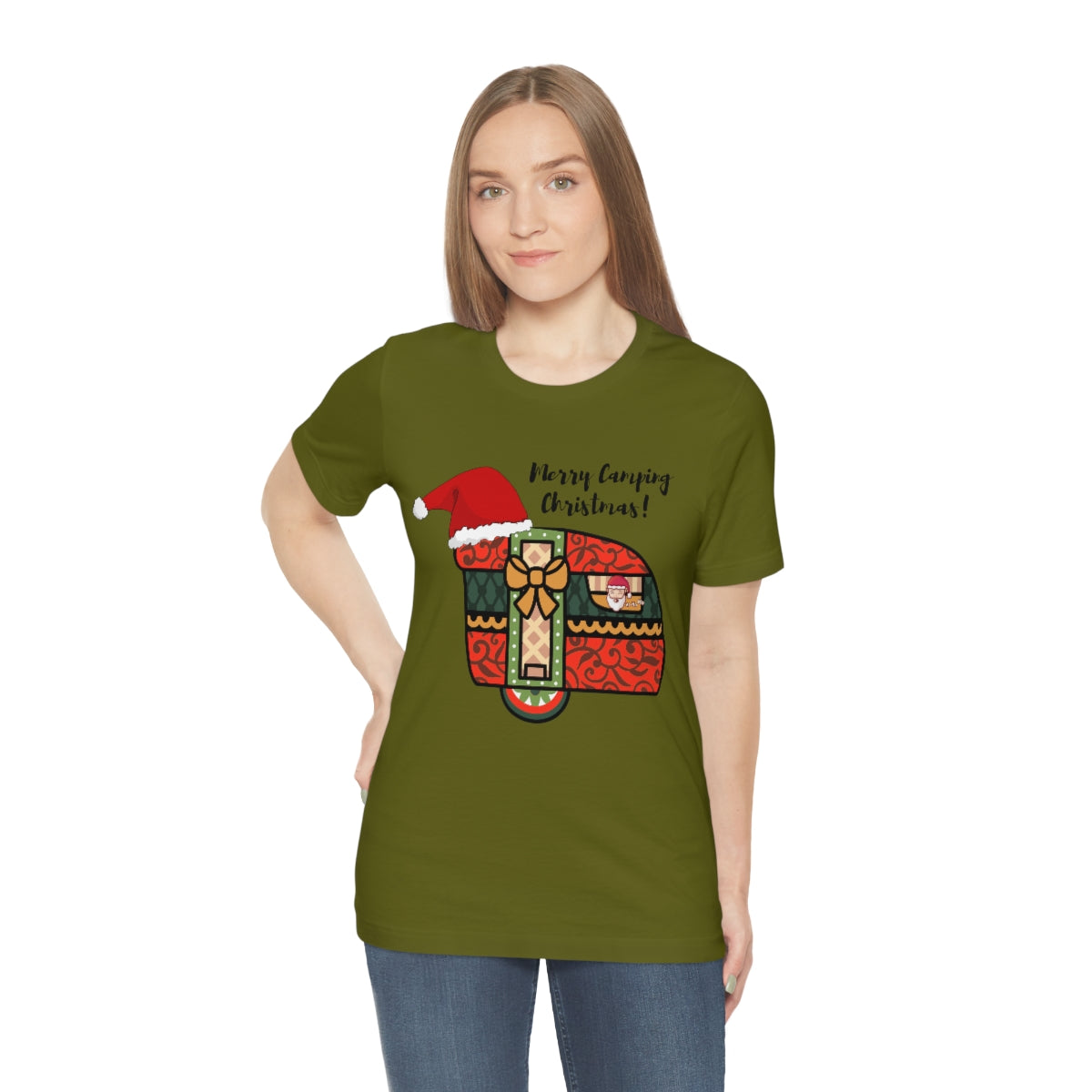 Merry Camping Christmas Unisex Jersey Short Sleeve Tee