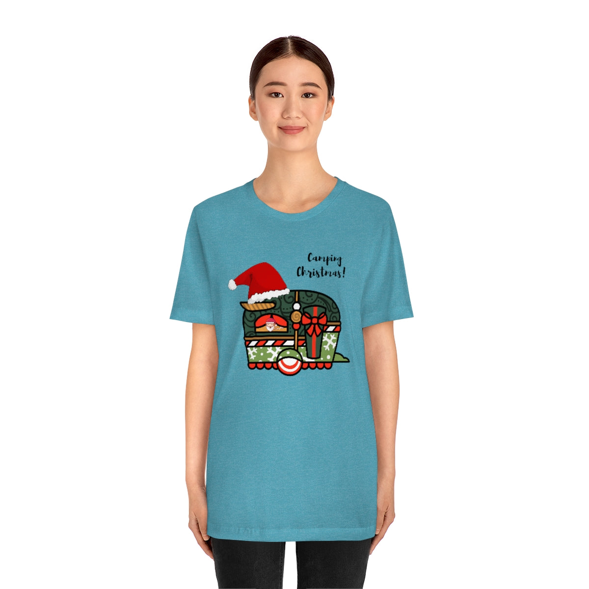 Camping Christmas Unisex Jersey Short Sleeve Tee