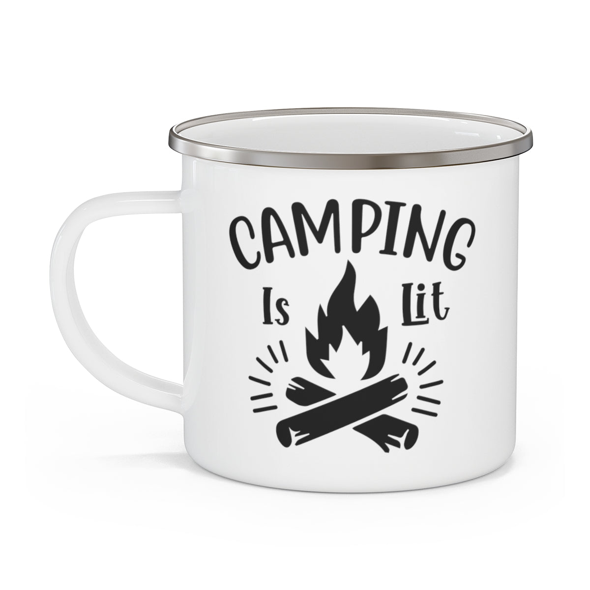 Camping is Lit Enamel Camping Mug