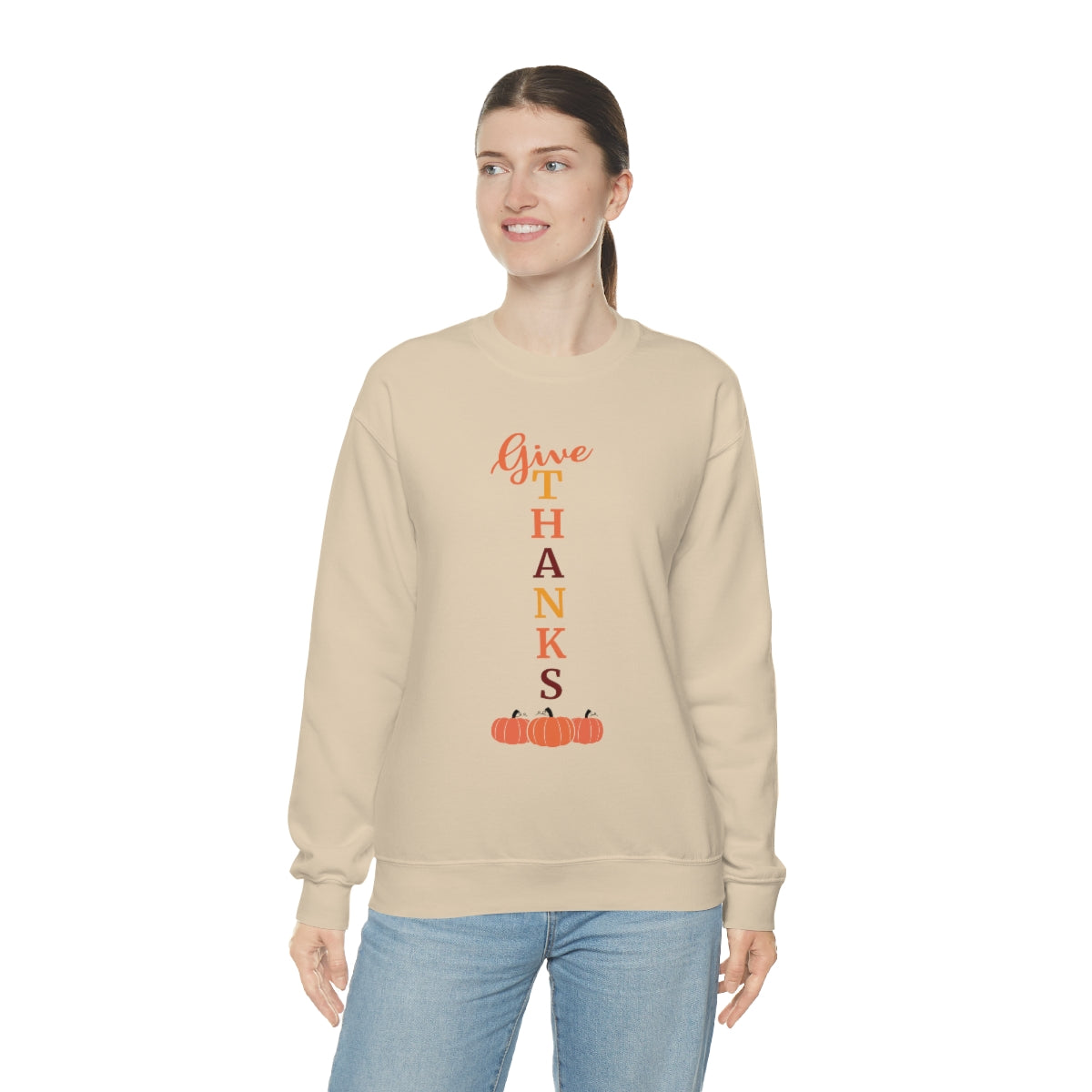 Give Thanks Unisex Heavy Blend™ Crewneck Sweatshirt