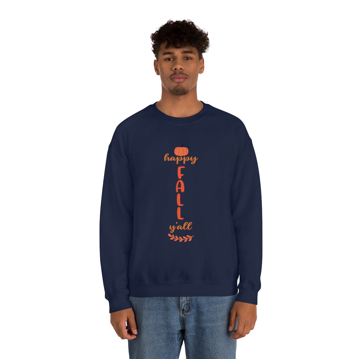 Happy Fall Y'All Unisex Heavy Blend™ Crewneck Sweatshirt