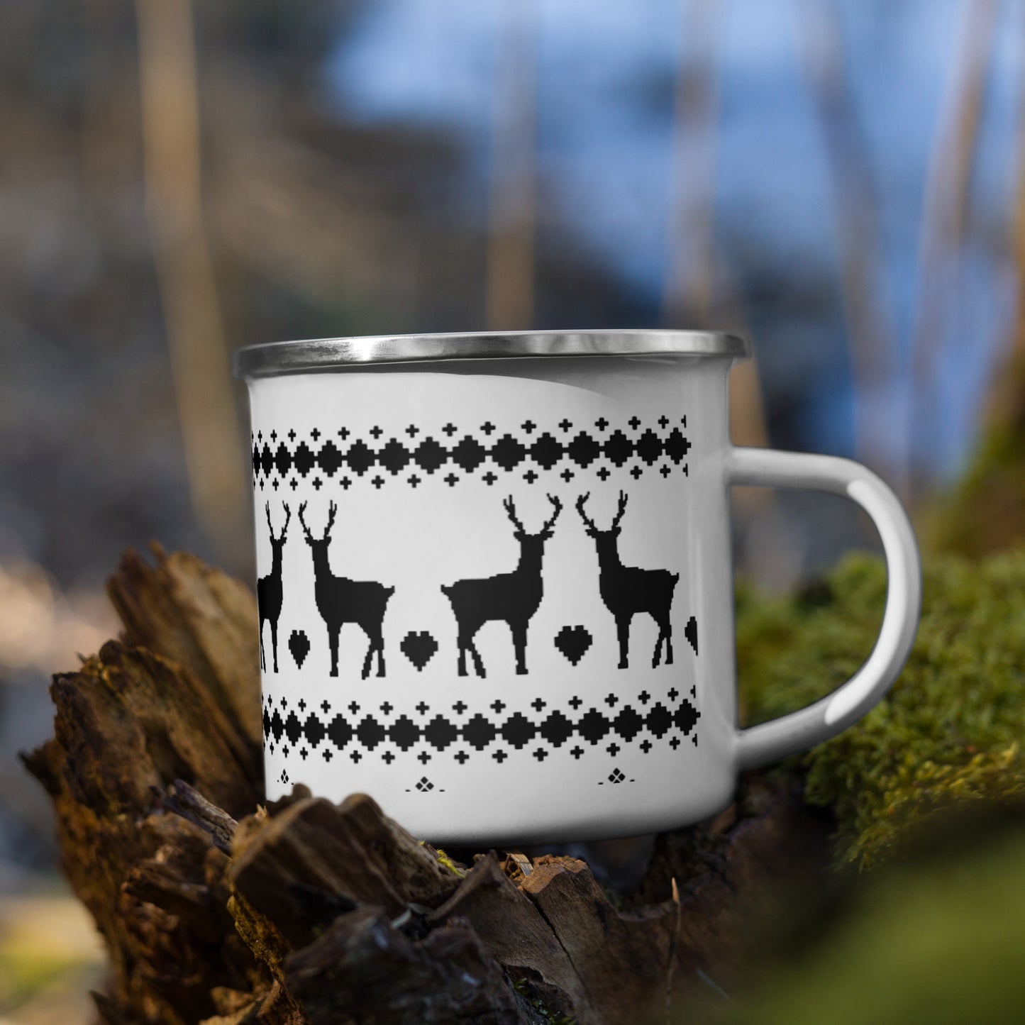 Nordic Design Christmas Enamel Mug