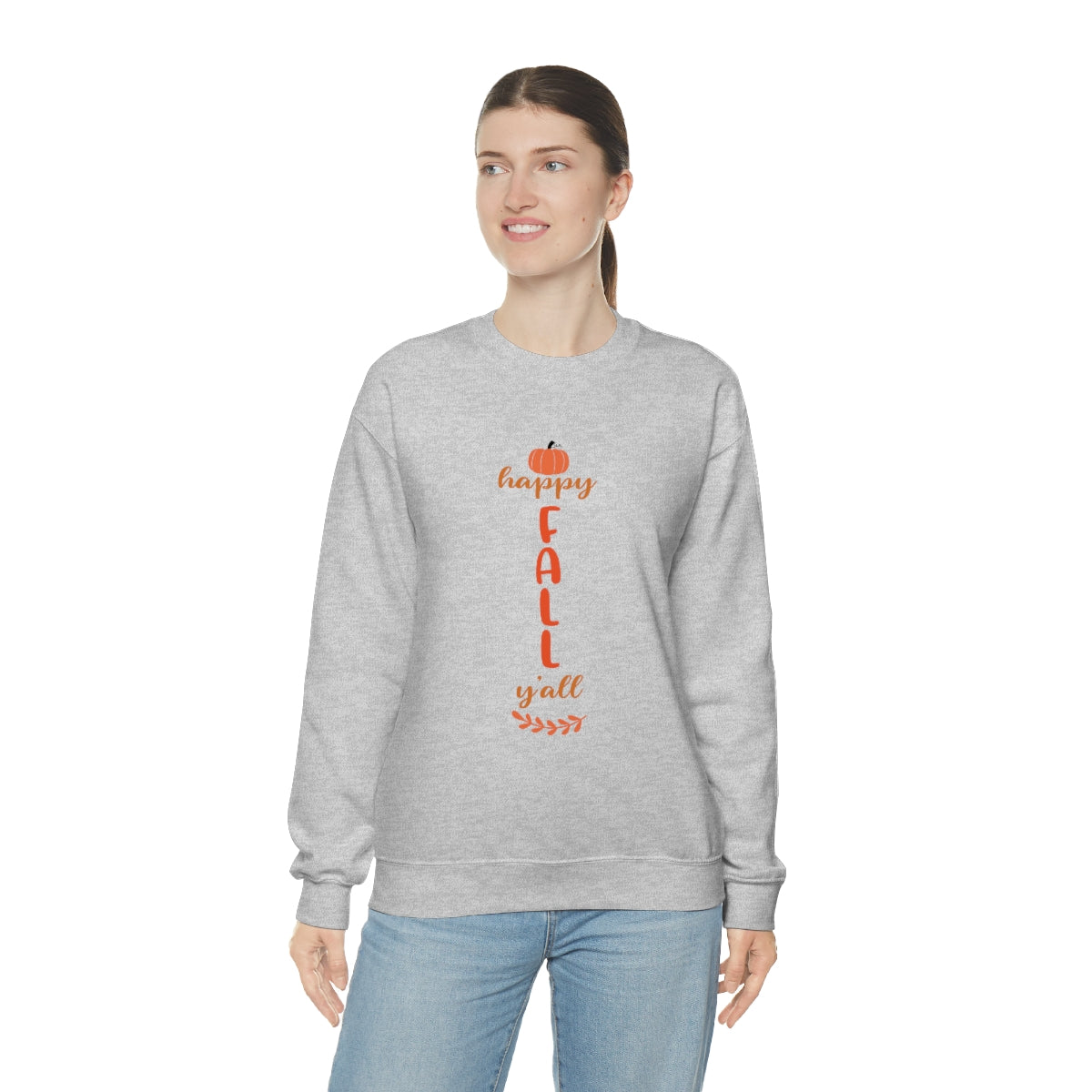 Happy Fall Y'All Unisex Heavy Blend™ Crewneck Sweatshirt