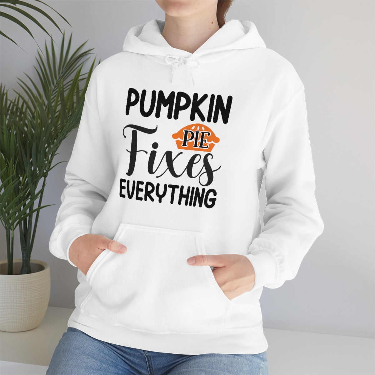 Pumpkin Pie Fixes Everything Unisex Heavy Blend™ Hooded Sweatshirt