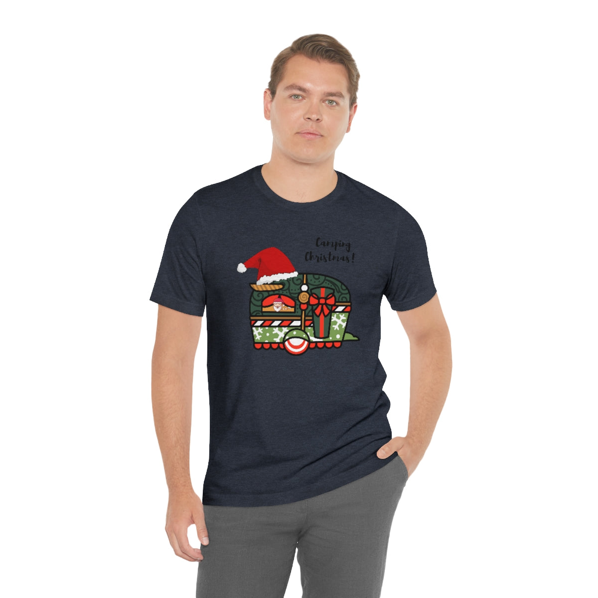 Camping Christmas Unisex Jersey Short Sleeve Tee