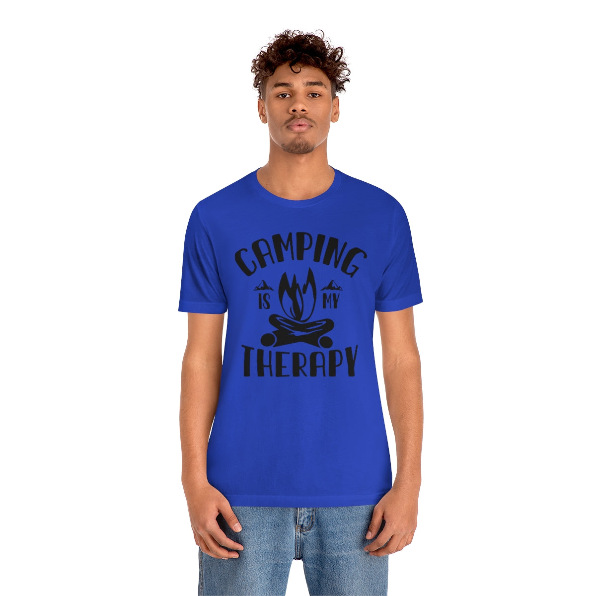 Camping is My Therapy Unisex Jersey Short Sleeve Tee