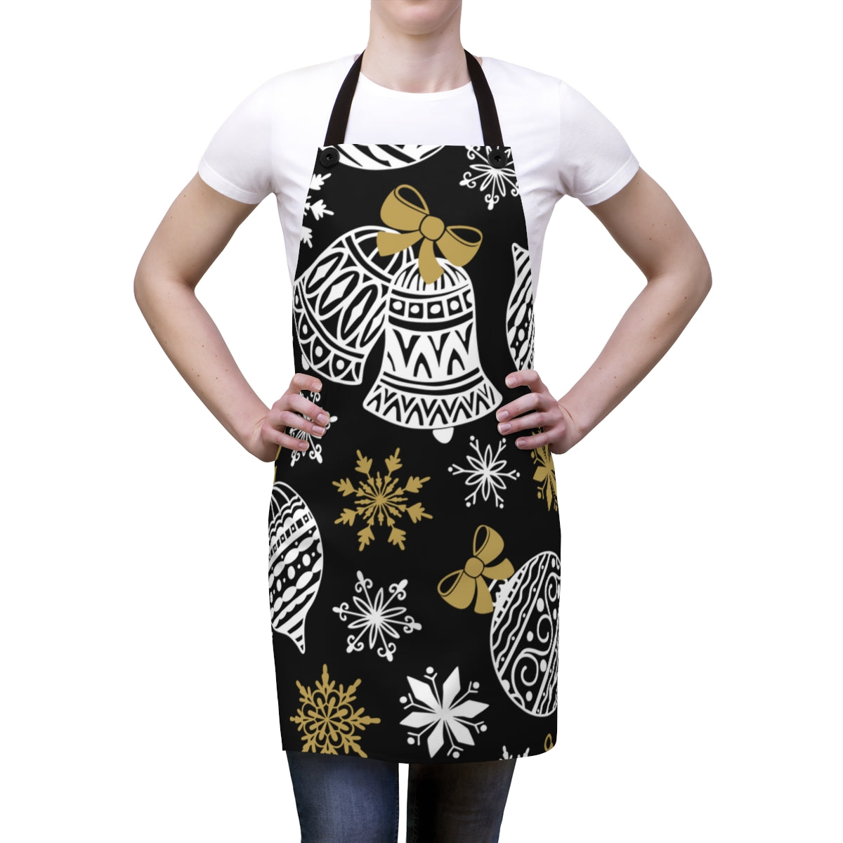 Black & Gold Christmas Apron