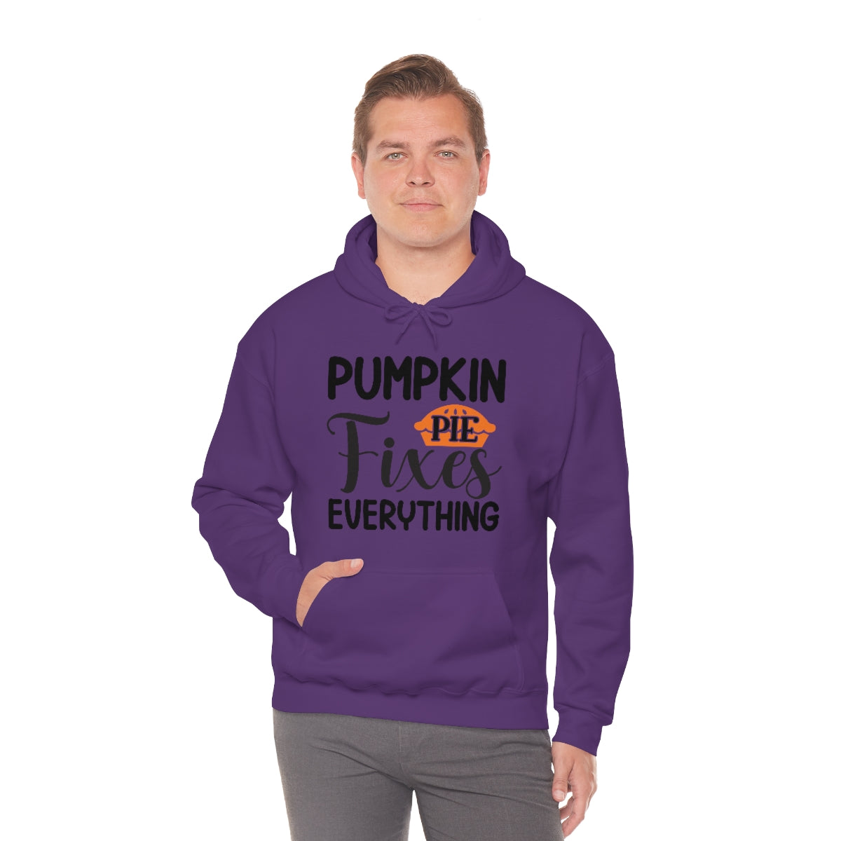 Pumpkin Pie Fixes Everything Unisex Heavy Blend™ Hooded Sweatshirt