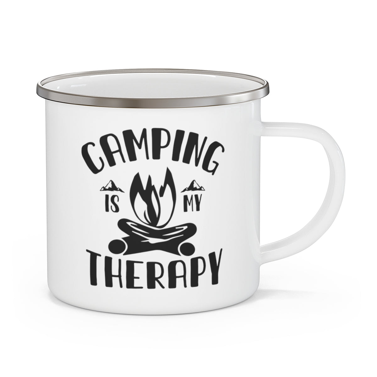 Camping is My Therapy Enamel Camping Mug