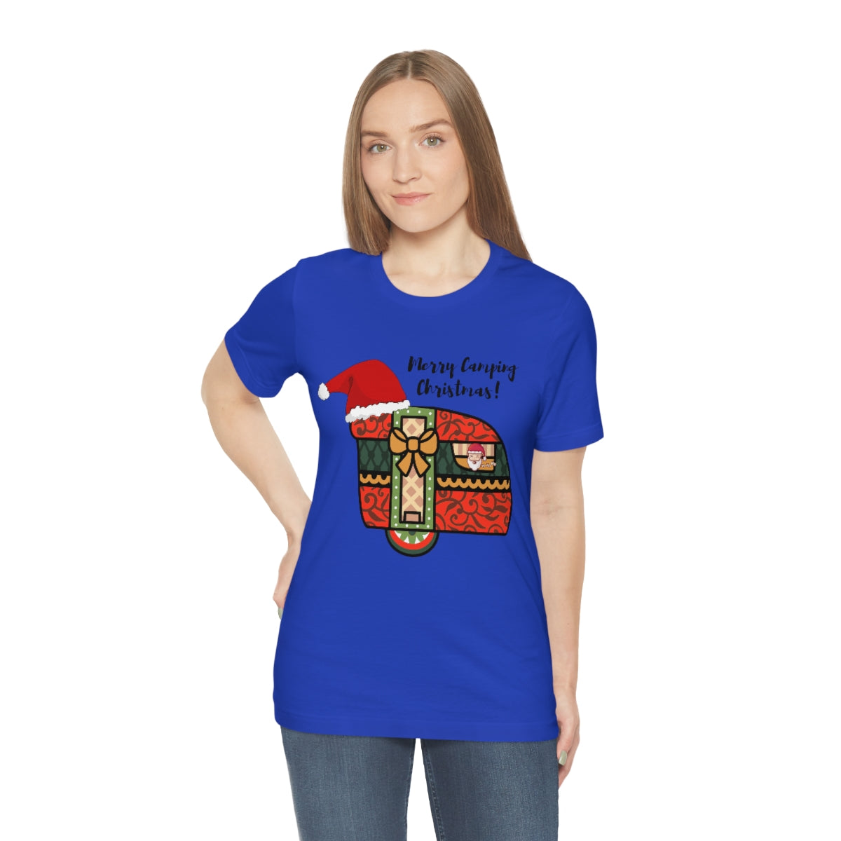 Merry Camping Christmas Unisex Jersey Short Sleeve Tee