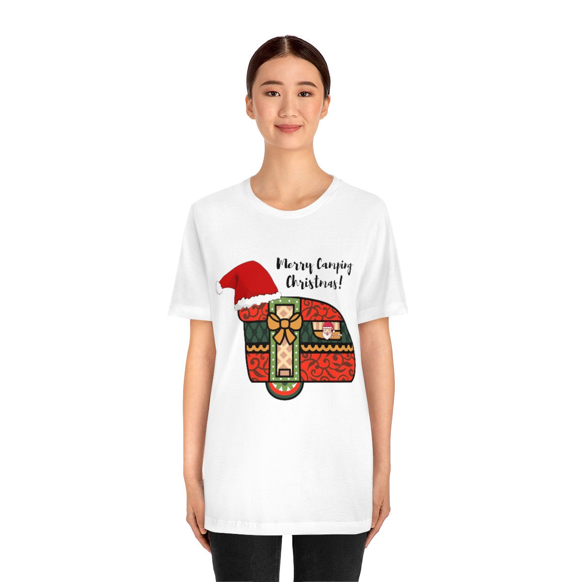 Merry Camping Christmas Unisex Jersey Short Sleeve Tee