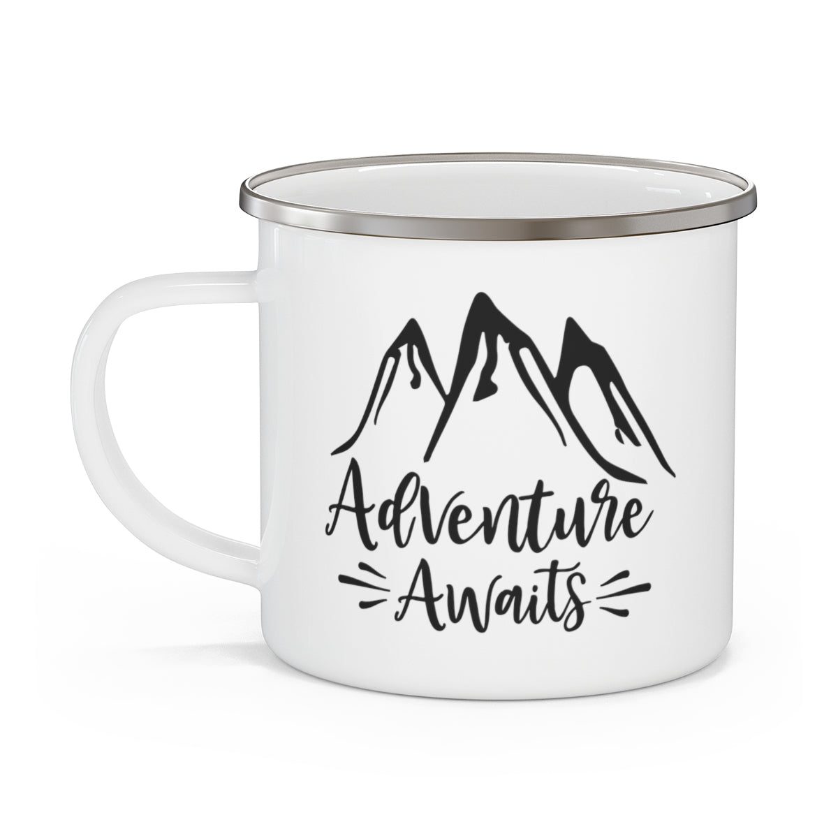 Adventure Awaits Enamel Camping Mug