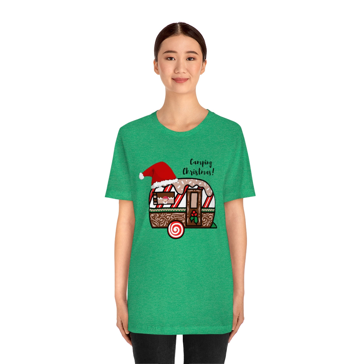 Camping Christmas Unisex Jersey Short Sleeve Tee